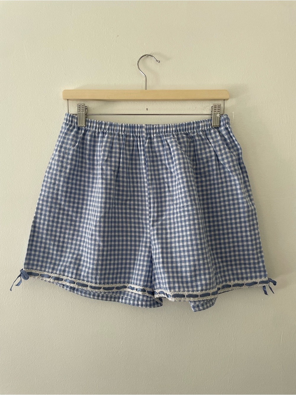 Japna 100% Cotton Gingham Pull-On Shorts Size M